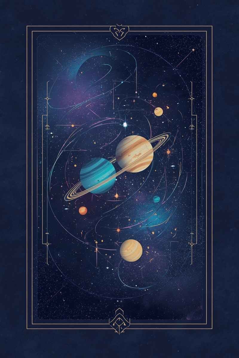Relationship astrology illustration showing Venus and Mars synastry themes of chemistry, affection, passion, and desire