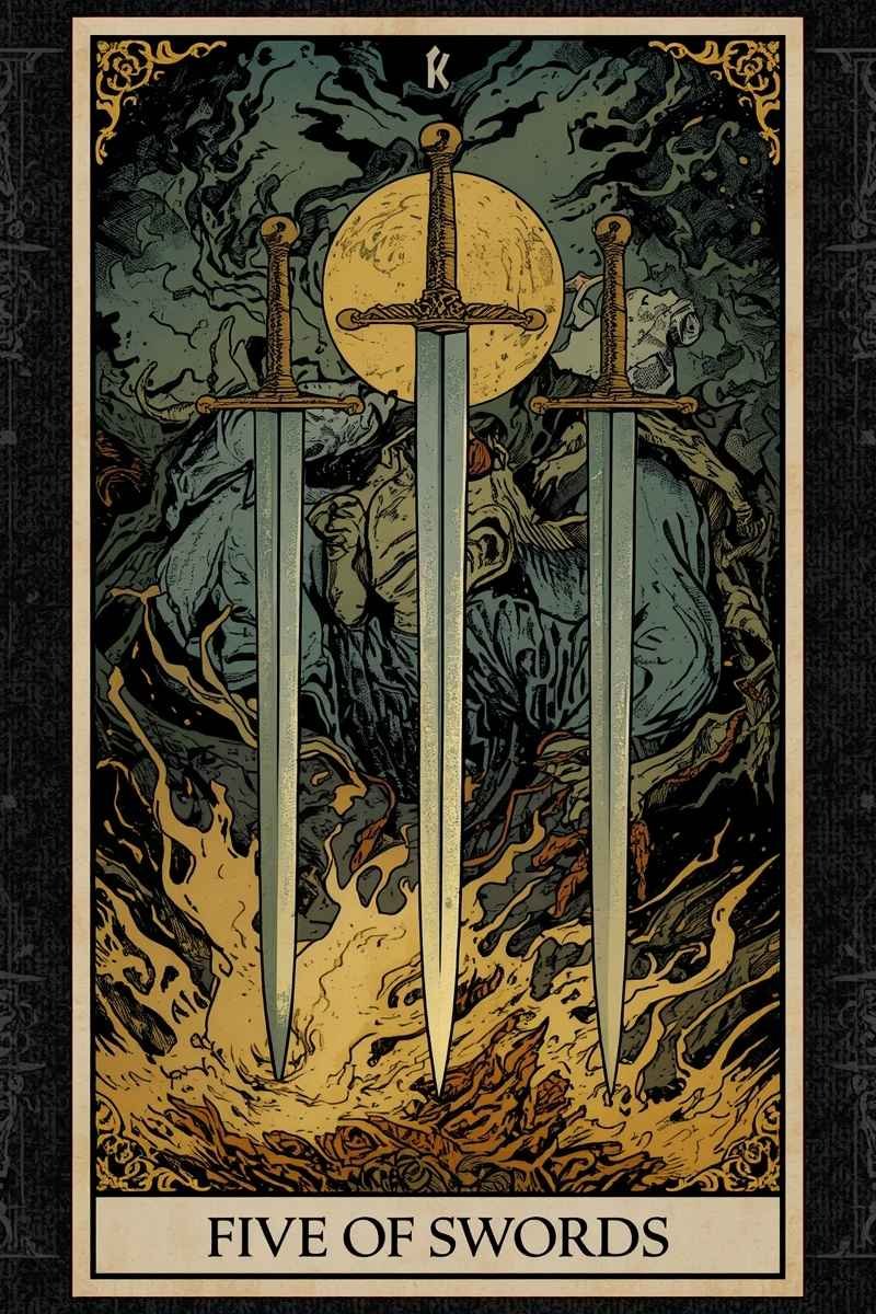 Seven of Swords Tarot card meaning — strategy, secrecy, independence and accountability