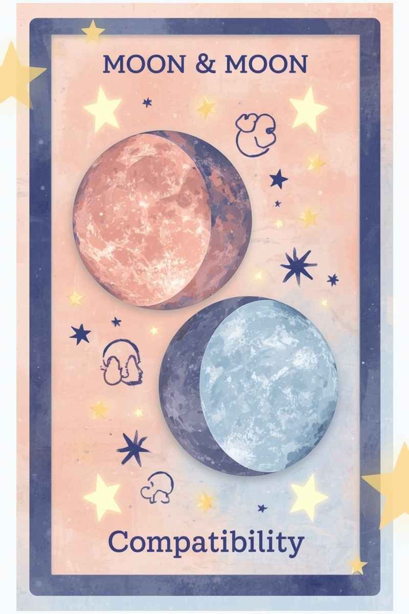 Sun sign compatibility astrology illustration about identity, ego, and shared direction
