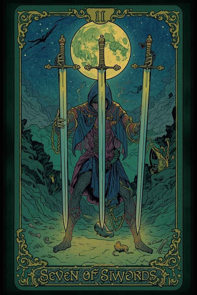 Eight of Swords Tarot card meaning — restriction, self-doubt, perspective and finding a way forward