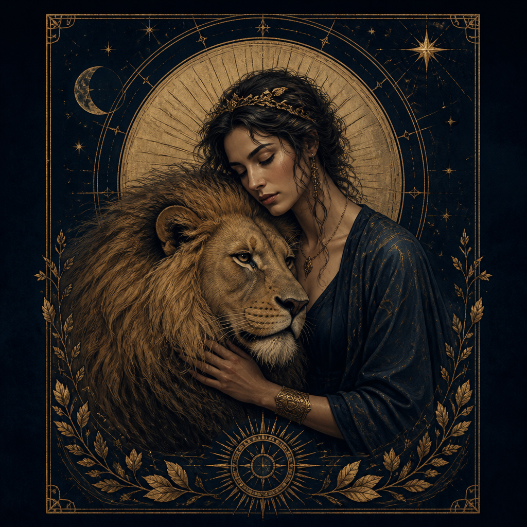 Strength Tarotkarte als Symbol für Mut, Geduld und innere Stärke