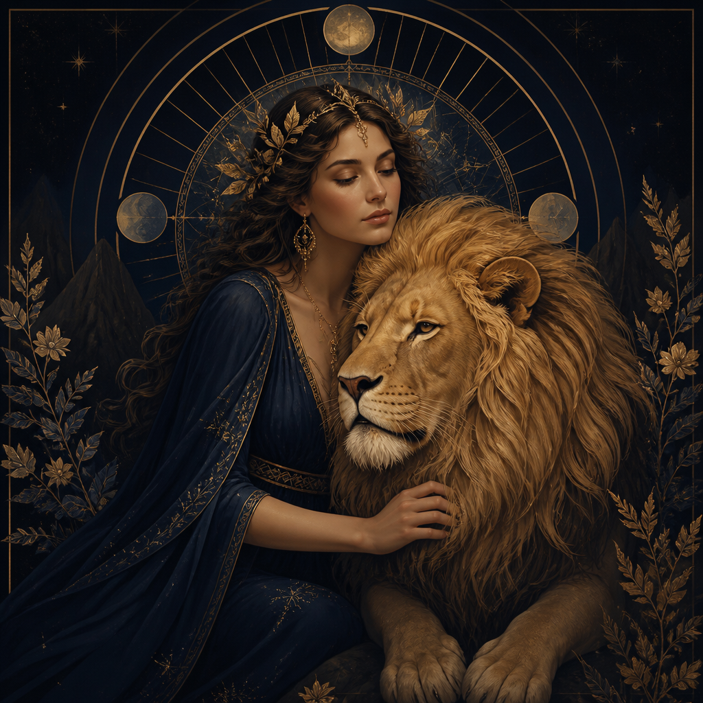 Carta Strength del Tarot como símbolo de coraje, paciencia y poder interior
