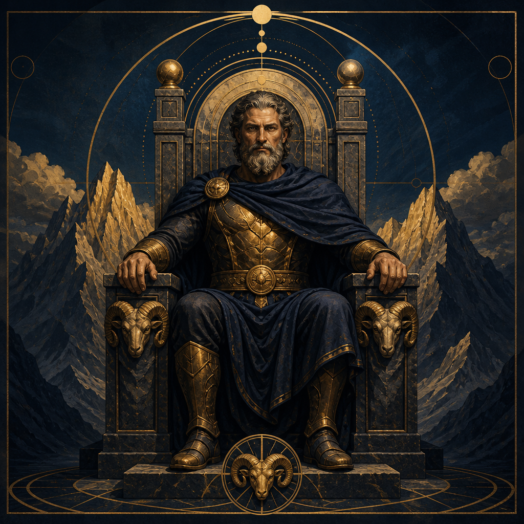 The Emperor Tarot card archetype representing authority, structure, leadership, discipline, boundaries and stability