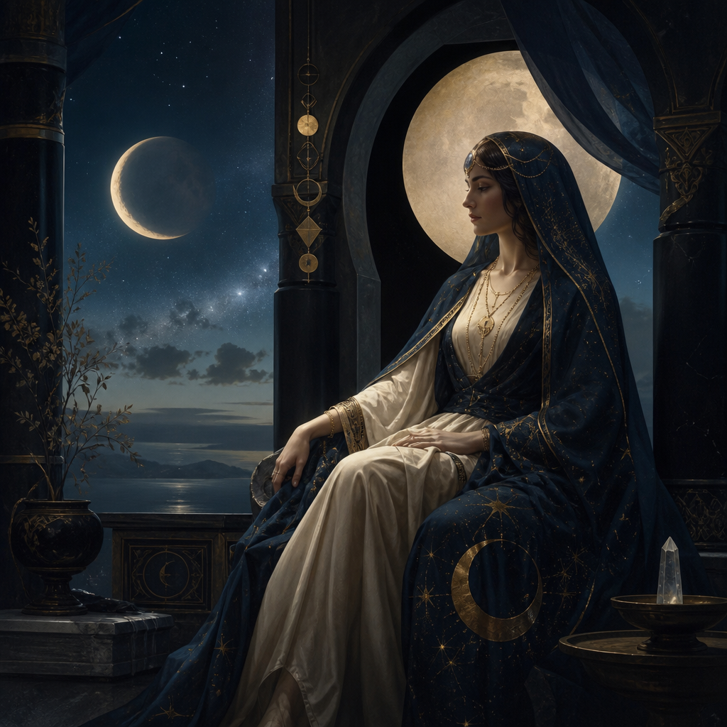 High Priestess Tarot archetype symbolizing intuition, mystery, lunar wisdom, and inner knowing